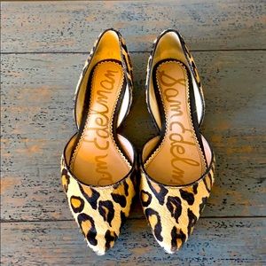 Sam Edelman d’Orsay cheetah print flats